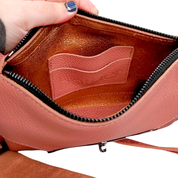 Botkier Blush Pink Valentina Pebble Leather Turnlock Small Crossbody Bag NWT - Picture 10 of 11